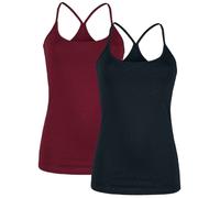 Top de RED by EMP - Basic - S à 4XL - pour Femme - noir/bordeaux XXL