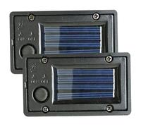 Top de Remplacement Solaire, 2pcs Boîte de Batterie étanche Remplacement des pièces de lumière Solaire 2,8x1,6 '' Top de Remplacement de Lanterne Solaire avec capteur de lumière de lumière de lumière