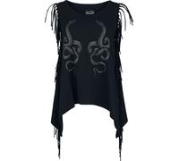 Top de Rock Rebel by EMP - Haut à Franges - S à XL - pour Femme - noir S