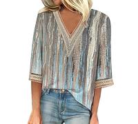 Top Doré Femme Top Femme Argenté Chemisier Blanc Femme Haut Chic Femme pour Soiree Chemise Hawaienne Magnum Crop Top Court Femme Tee Shirt De Fitness Haut Coton Femme Manche Longue Tee