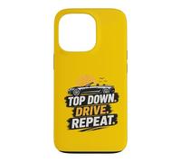 Top Down Drive Repeat Voiture Convertible Rétro Conduite d'été Coque pour iPhone 13 Pro