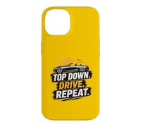 Top Down Drive Repeat Voiture Convertible Rétro Conduite d'été Coque pour iPhone 14