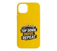 Top Down Drive Repeat Voiture Convertible Rétro Conduite d'été Coque pour iPhone 14 Plus