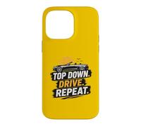 Top Down Drive Repeat Voiture Convertible Rétro Conduite d'été Coque pour iPhone 14 Pro Max