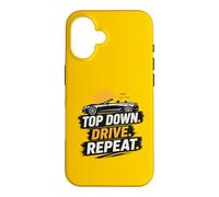 Top Down Drive Repeat Voiture Convertible Rétro Conduite d'été Coque pour iPhone 16