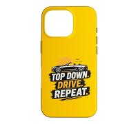 Top Down Drive Repeat Voiture Convertible Rétro Conduite d'été Coque pour iPhone 16 Pro