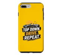 Top Down Drive Repeat Voiture Convertible Rétro Conduite d'été Coque pour iPhone 7 Plus/8 Plus