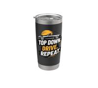 Top Down Drive Repeat Voiture Convertible Rétro Conduite d'été Gobelet isotherme en acier inoxydable double paroi