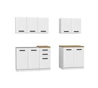 TOP E SHOP JUEGO DE COCINA 2M ENCIMERA ARTESANA Blanco Mate, 3600 W, 1 litre, 44 décibels, 18/8 acier inoxydable