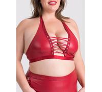 Top effet corset Fierce wetlook rouge GT