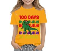 Top Electronics Chemise pour fille Premier jour d'école dans ma chemise pré-scolaire Chemises de maternelle Hauts pour filles Taille 8 (jaune, 8 à 9 ans)