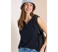 Top en couleur unie à encolure fendue