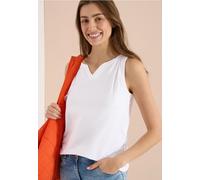 Top en couleur unie à encolure fendue