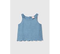 Top en denim brodé bleu 4A