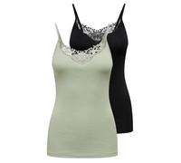 Top en dentelle ONLY ONLKIRA Life - Pack de 2 - Desert Sage/Noir - Femme S