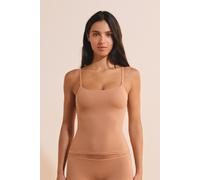 Top en microfibre avec brassière intégrée - Pure Soft - XS - Cannelle - Femme - Etam