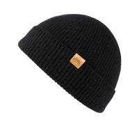 TOP-EX Bonnet 100 % laine mérinos, pour homme et femme, extensible, chaud, pour l'extérieur, M à XXL, Noir ville, M-L