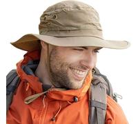 TOP-EX Chapeau de soleil pour homme avec large bord UPF 50+ et imperméable, grand chapeau d'été pour la randonnée, le trekking, la pêche, le camping, la voile, pliable, réglable, respirant,