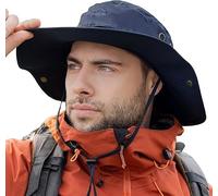 TOP-EX Chapeau de soleil pour homme avec large bord UPF 50+ et imperméable, grand chapeau d'été pour la randonnée, le trekking, la pêche, le camping, la voile, pliable, réglable, respirant,