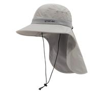 TOP-EX Chapeau de soleil pour homme, avec protection de la nuque, protection UV 50+, avec technologie rafraîchissante, large bord et pliable, chapeau de safari pour l'extérieur, la pêche et le jardin