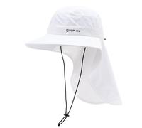 TOP-EX Chapeau de soleil pour homme avec protection du cou - Protection UV 50+, chapeau de randonnée avec technologie de refroidissement, large bord & pliable, chapeau de safari pour le plein air, la