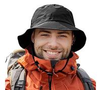 TOP-EX Chapeau de soleil pour homme XL/XXL UPF 50+, chapeau cloche imperméable pour la marche et le golf - Chapeaux de pluie - Réglable | Pliable | Coupe-vent, Noir #557, XXL/3XL