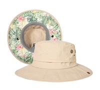 TOP-EX ChicPony™ Chapeau de soleil pour femme - Protection UV 50+ - Imperméable - Ouverture en queue de cheval - Pliable - Chapeau d'été d'extérieur, Beige sable/jardin, L-XL