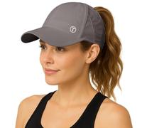 TOP-EX Cooling Casquette de baseball pour femme avec queue de cheval haute, UPF 50, casquette de baseball cool pour course à pied, golf, imperméable et respirante, 6 7/8-7 1/4, gris, taille unique