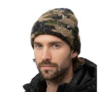 TOP-EX DryKnit™ Bonnet d'hiver imperméable pour homme et femme, bonnet tricoté chaud doublé en polaire, protection contre le vent et la pluie, respirant, L-XL