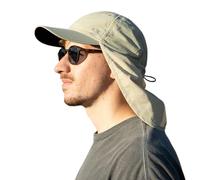 TOP-EX L/XL/XXL UV50+ Casquette de baseball à rabat étanche, beige, XX-Large