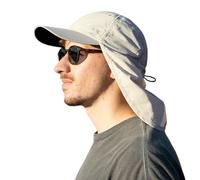 TOP-EX L/XL/XXL UV50+ Casquette de baseball à rabat étanche, gris, TailleXL