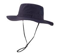 TOP-EX L/XL/XXL UV50+ Chapeau de soleil imperméable à large bord pour pêche d'été randonnée avec sangle détachable et filet ventilé, 94605_bleu, M/L