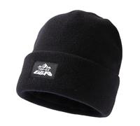 TOP-EX M/L/XL/XXL 100 % laine mérinos bonnet d'hiver chaud pour homme et femme coupe-vent respirant bonnet noir, Noir _ Polaire, M-L
