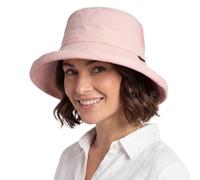 TOP-EX UVCoolix™ Chapeau de soleil rafraîchissant pour femme avec queue de cheval, chapeau de pêcheur d'été UPF 50 à large bord pour protection UV, chapeau de pluie, chapeau de seau avec mentonnière