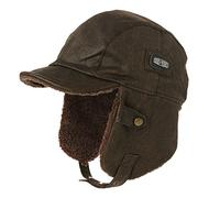 TOP-EX Winter Waterproof Trapper Hat, Aviator Pilot Cap with Windproof Ear Flaps - Warm Fleece Lined Peaked Cap for Cold & Wet Outdoor Activities 55-66cm