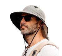 TOP-EX XL/XXL, chapeau de soleil unisexe pour homme, à large bord, avec protection pour le cou, porte-lunettes de soleil, chapeau d'été, imperméable et pliable, XL-XXL