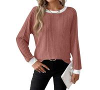 Top Femme Chic Et Élégant Marque Fitness Alpaga Interieur Pull Chemise 2 en 1 Grosse Soiree Running Col Montant Fete Lot Christmas Personnalisé Polaire Femme Rose XXL