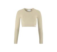 Top femme Craft Collective Rib Cropped LS marron ML