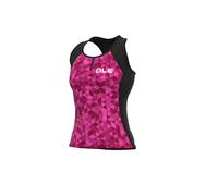 Top Femme Cyclisme ALE' SOLID TRIANGLES Rose Fluo-Violet