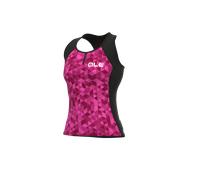 Top Femme Cyclisme ALE' SOLID TRIANGLES Rose Fluo-Violet