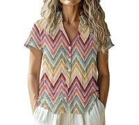 Top Femme Ete Chic Et éLéGant Tunique Lin Cardigan DéContracté à Manches Courtes pour Femme Top Ete Chic Et éLéGant Tunique Lin (Green XXXL)