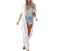 Top Femme, Kimonos Longs Et Fluides D'éTé pour Femmes Cardigans BohèMes en Mousseline à Fleurs Hauts De Plage