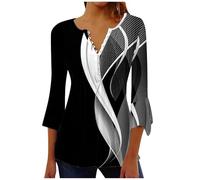 Top Femme, T Shirt Femme Grande Taille, Vente Flash du Jour et Soldes et Ventes Flash du Jour, Haut Blanc Chic, Top