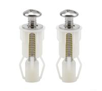 Top Fix Lot de 2 vis et écrous pour siège de toilette avec vis en acier inoxydable, écrous d'expansion en nylon, rondelles métalliques, installation facile, convient pour montage de trou aveugle de WC