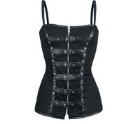 Top Gothic de Burleska - Biker - S à XL - pour Femme - noir S