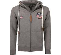Top Gun 3110, sweat à capuche zip M Gris Gris