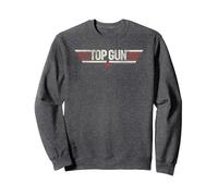 Top Gun Classic Logo Sweatshirt, Unisexe pour Adultes, Chiné Foncé, M