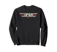 Top Gun Classic Logo Sweatshirt, Unisexe pour Adultes, Noir, XL