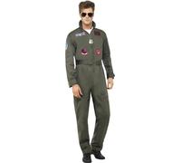 Top Gun Costume Adulte Vol Costume Pilote Déguisement Uniforme Hommes Femmes
