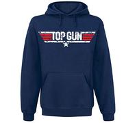 Top Gun Distressed Logo Hoodie (Navy), Medium